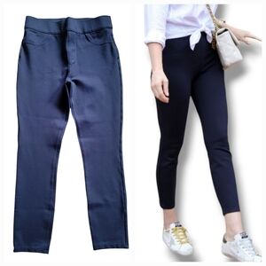 Spanx Classic The Perfect Pants Classic Navy Blue Thick Stretch Ponte Pants‎